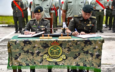 HANDOVER PARADE CEREMONY FOR THE COMMANDING OFFICER OF SCHOOL OF MILITARY TRADE, TRAINING INSTITUTE ROYAL BRUNEI ARMED FORCES