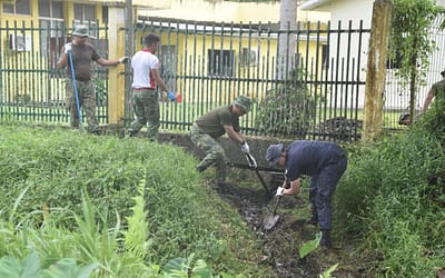 TRAINING INSTITUTE ROYAL BRUNEI ARMED FORCES PARTICIPATED IN CLEANING CAMPAIGN 2025 IN BELAIT DISTRICT UNDER THE STEERING COMMITTEE CLEANLINESS ISSUES